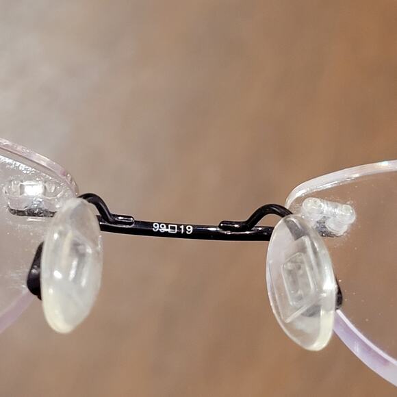 CHARMANT CH8600E BL Titanium Womens Rimless Eyeglasses 99-19-140 - Picture 4 of 13